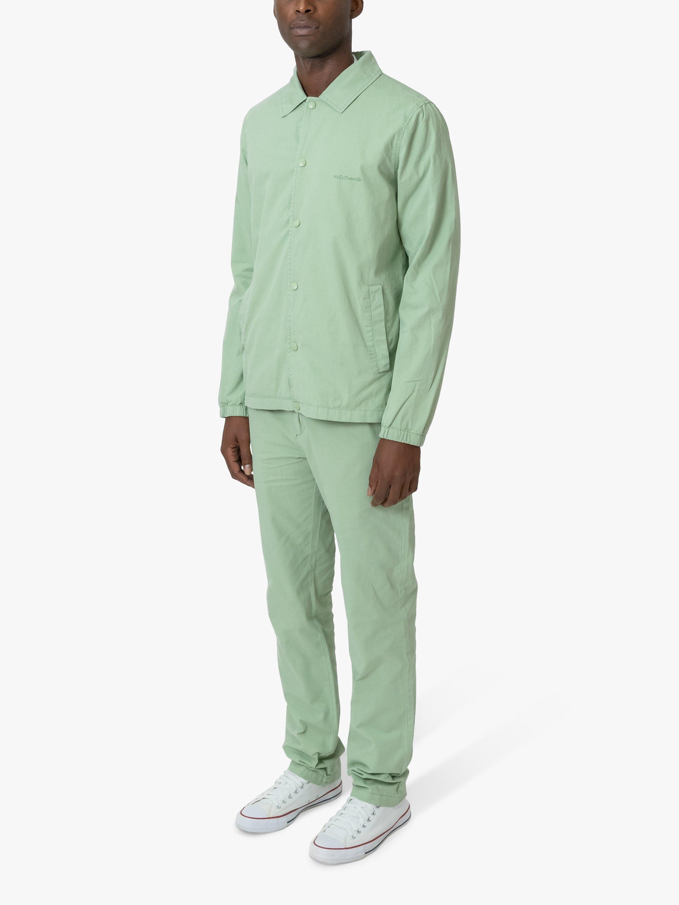 Product image 2 of 9, which shows M.C.Overalls Lightweight Cotton Coach Jacket, Dark Mint, XS