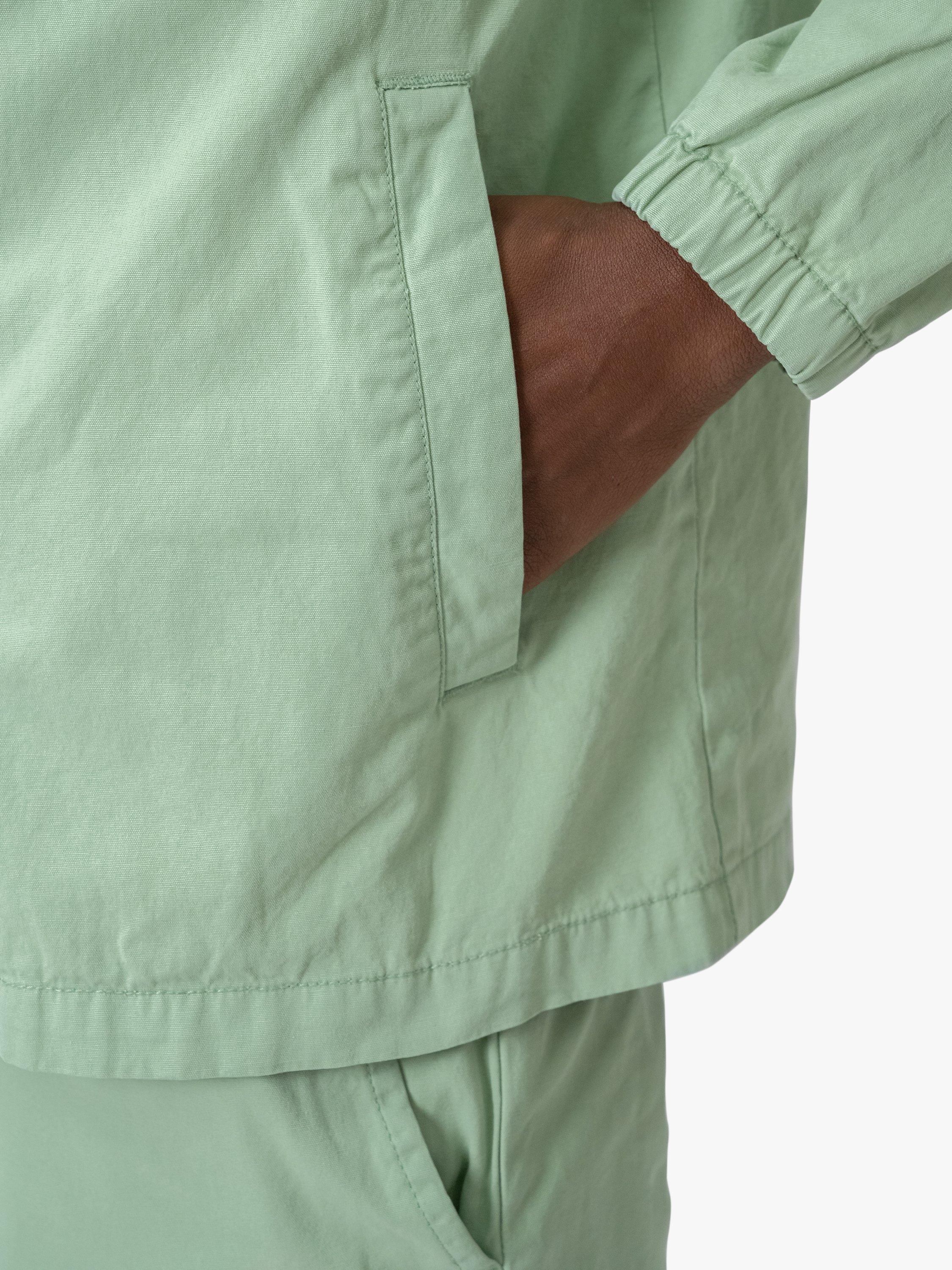 Product image 5 of 9, which shows M.C.Overalls Lightweight Cotton Coach Jacket, Dark Mint, XS