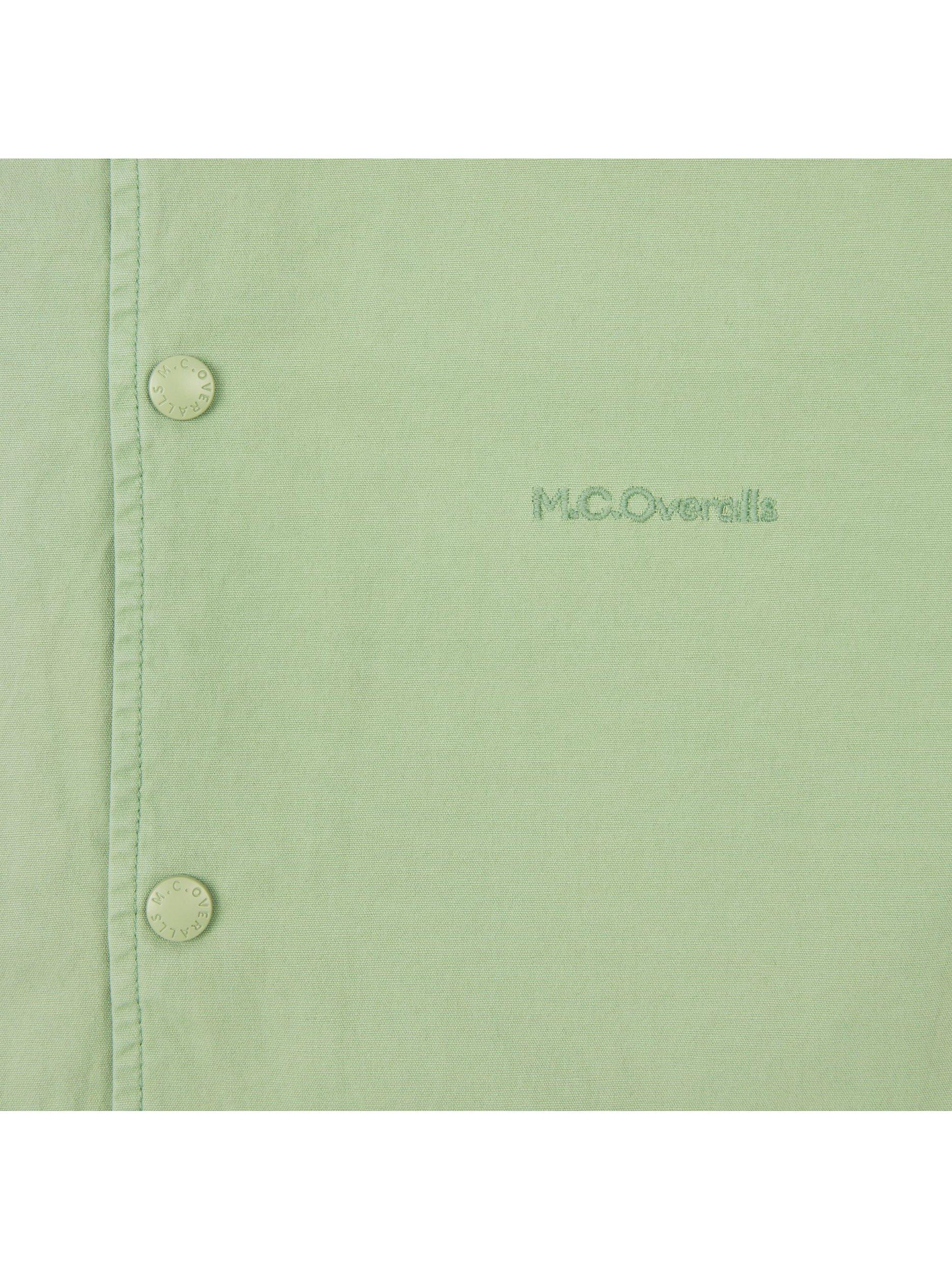 Product image 6 of 9, which shows M.C.Overalls Lightweight Cotton Coach Jacket, Dark Mint, XS