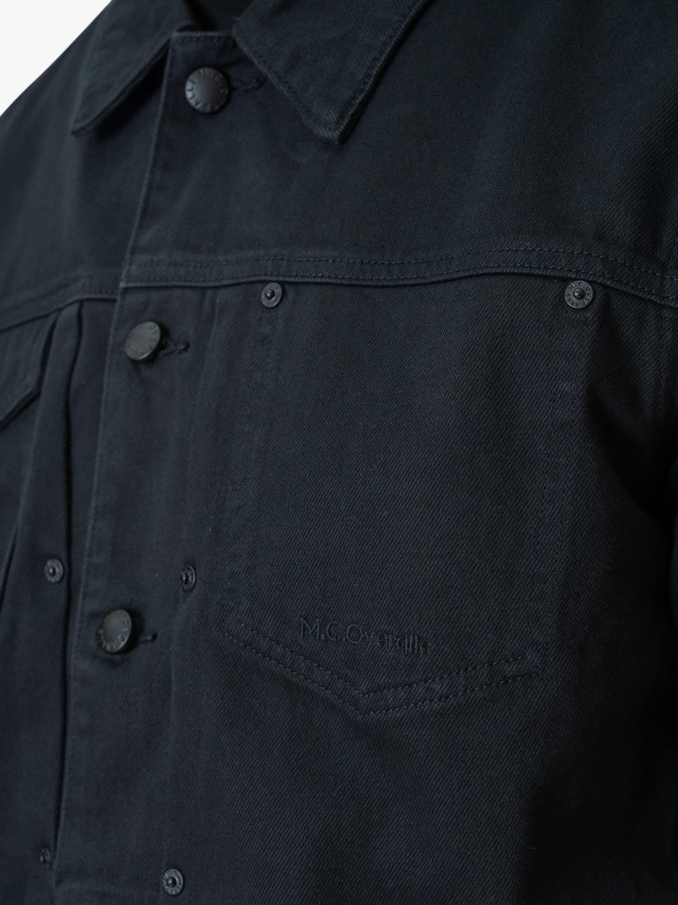 Product image 4 of 8, which shows M.C.Overalls Denim Battle Jacket, Black, XS