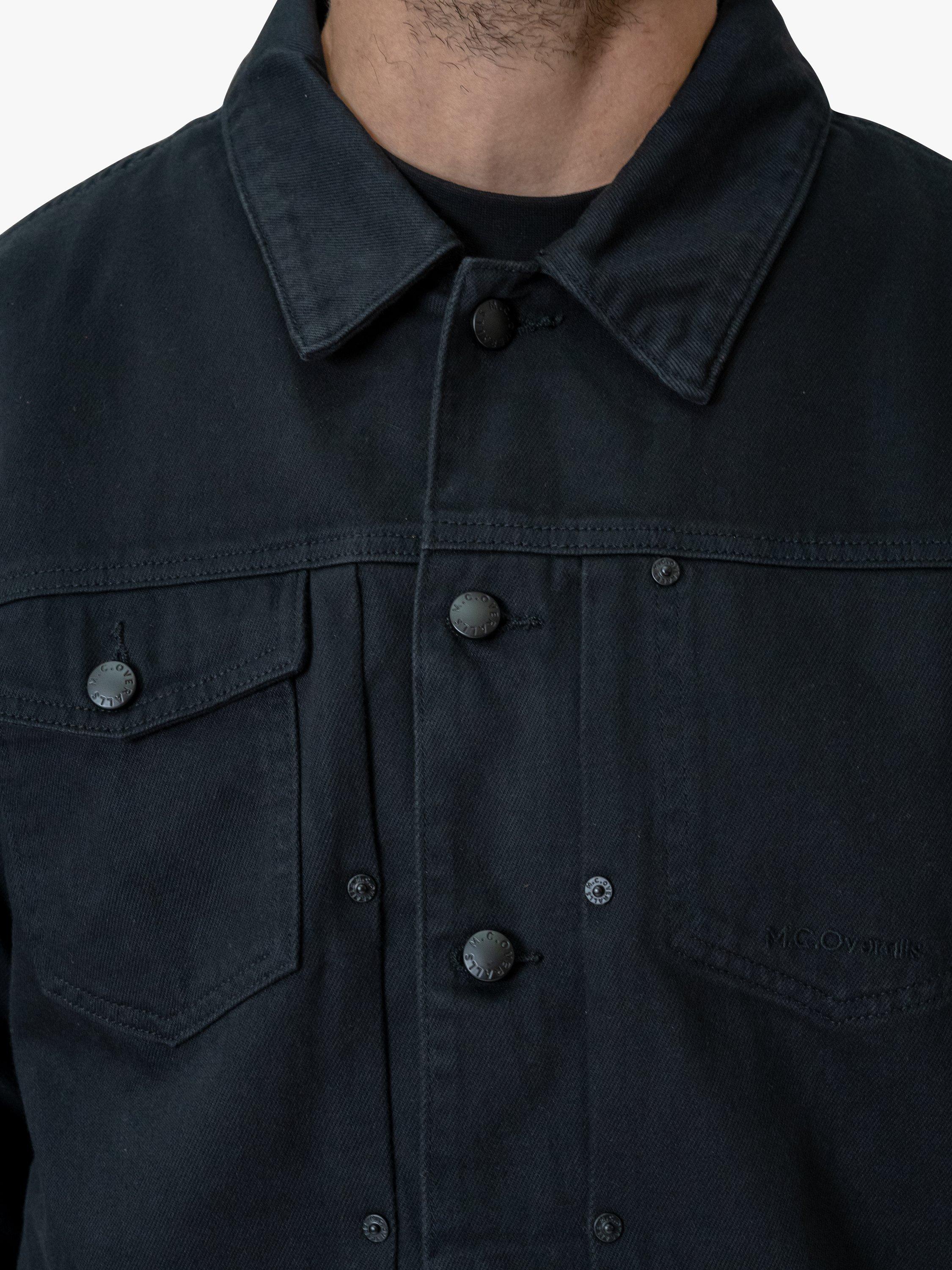 Product image 5 of 8, which shows M.C.Overalls Denim Battle Jacket, Black, XS