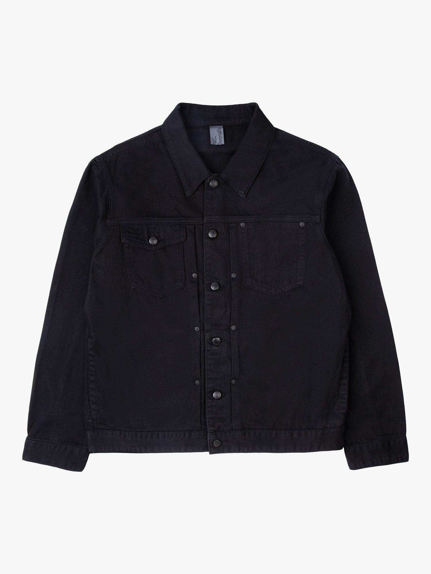 Product image 6 of 8, which shows M.C.Overalls Denim Battle Jacket, Black, XS