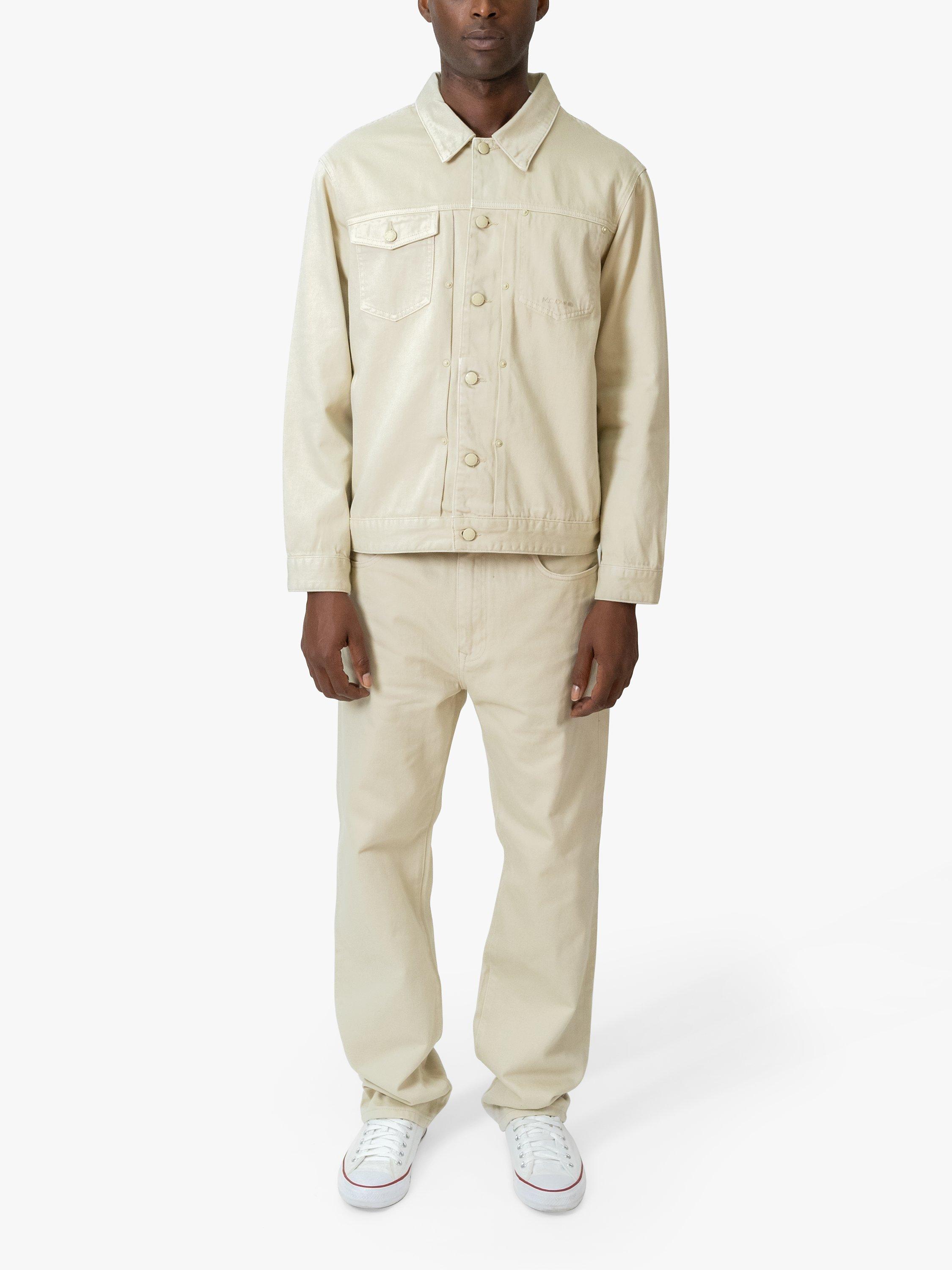 Product image 1 of 8, which shows M.C.Overalls Denim Battle Jacket, Palo Santo, XS