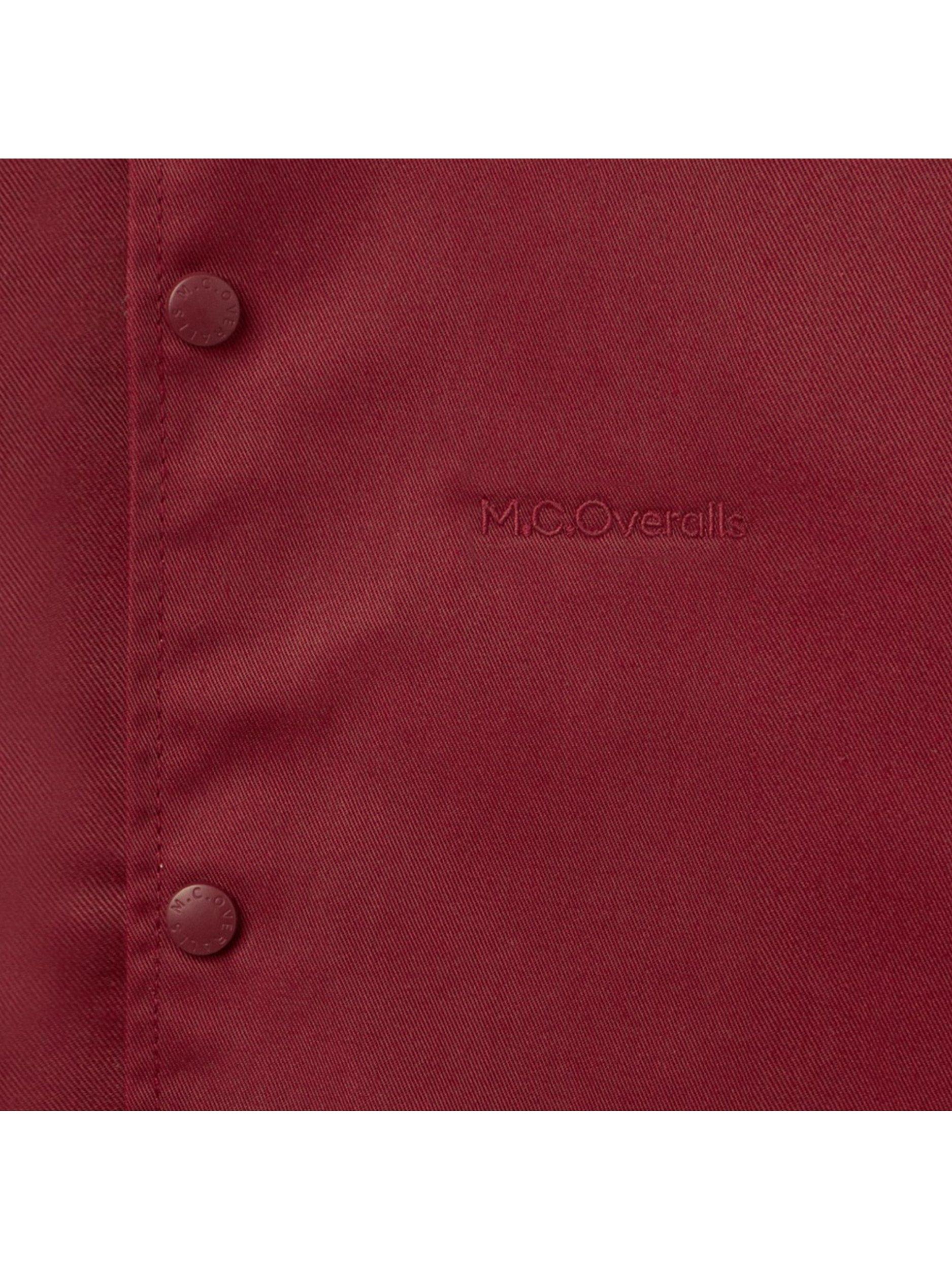 Product image 3 of 4, which shows M.C.Overalls Fitted Coach Jacket, Burgundy, S