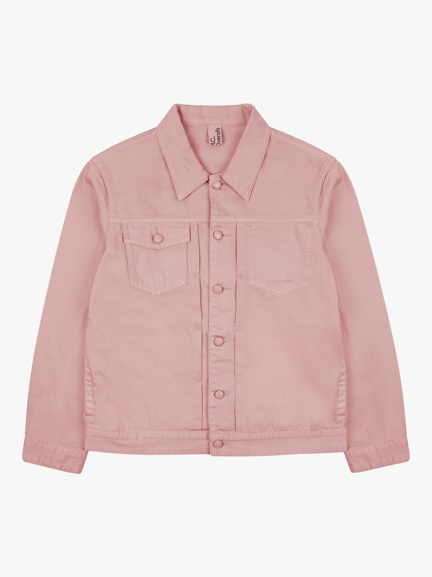 Product image 3 of 6, which shows M.C.Overalls Denim Battle Jacket, Dusty Pink, XS
