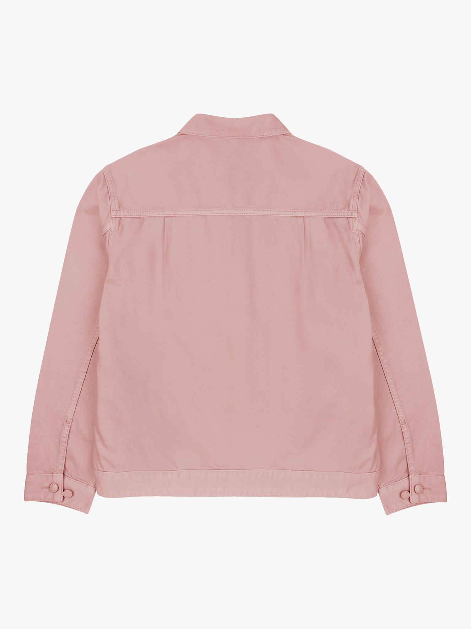 Product image 4 of 6, which shows M.C.Overalls Denim Battle Jacket, Dusty Pink, XS