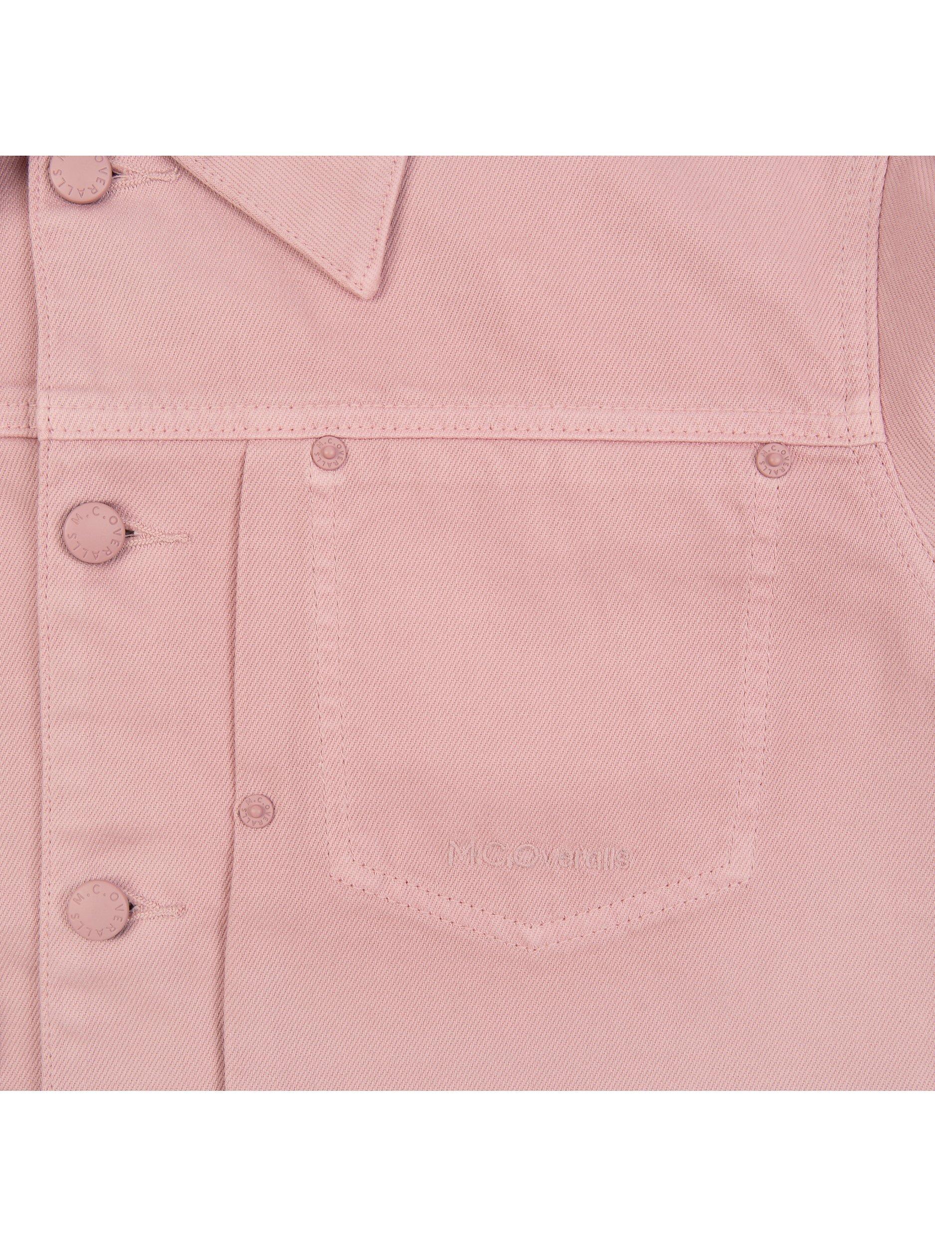 Product image 5 of 6, which shows M.C.Overalls Denim Battle Jacket, Dusty Pink, XS