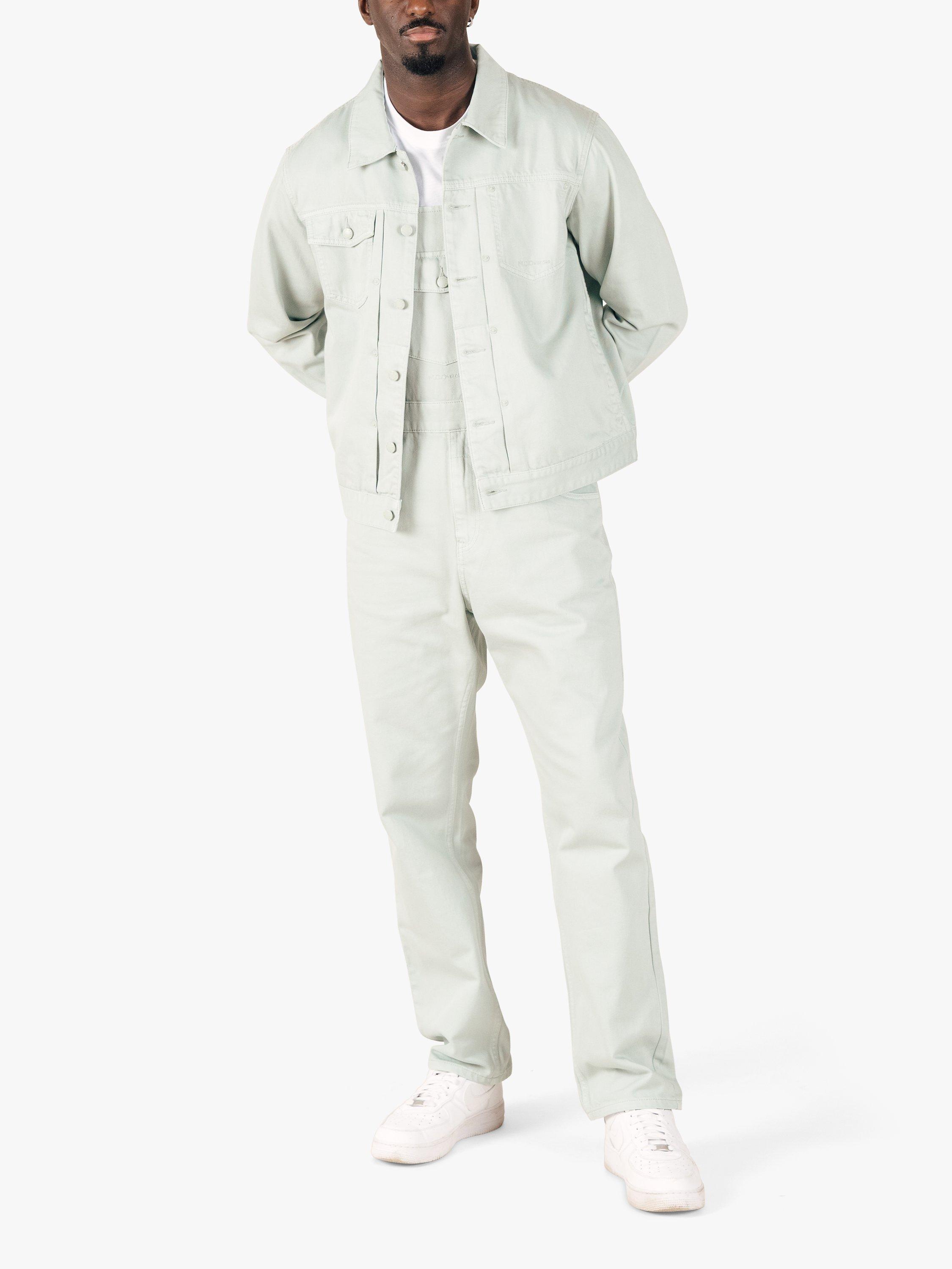 Product image 2 of 6, which shows M.C.Overalls Denim Battle Jacket, Mint, XS