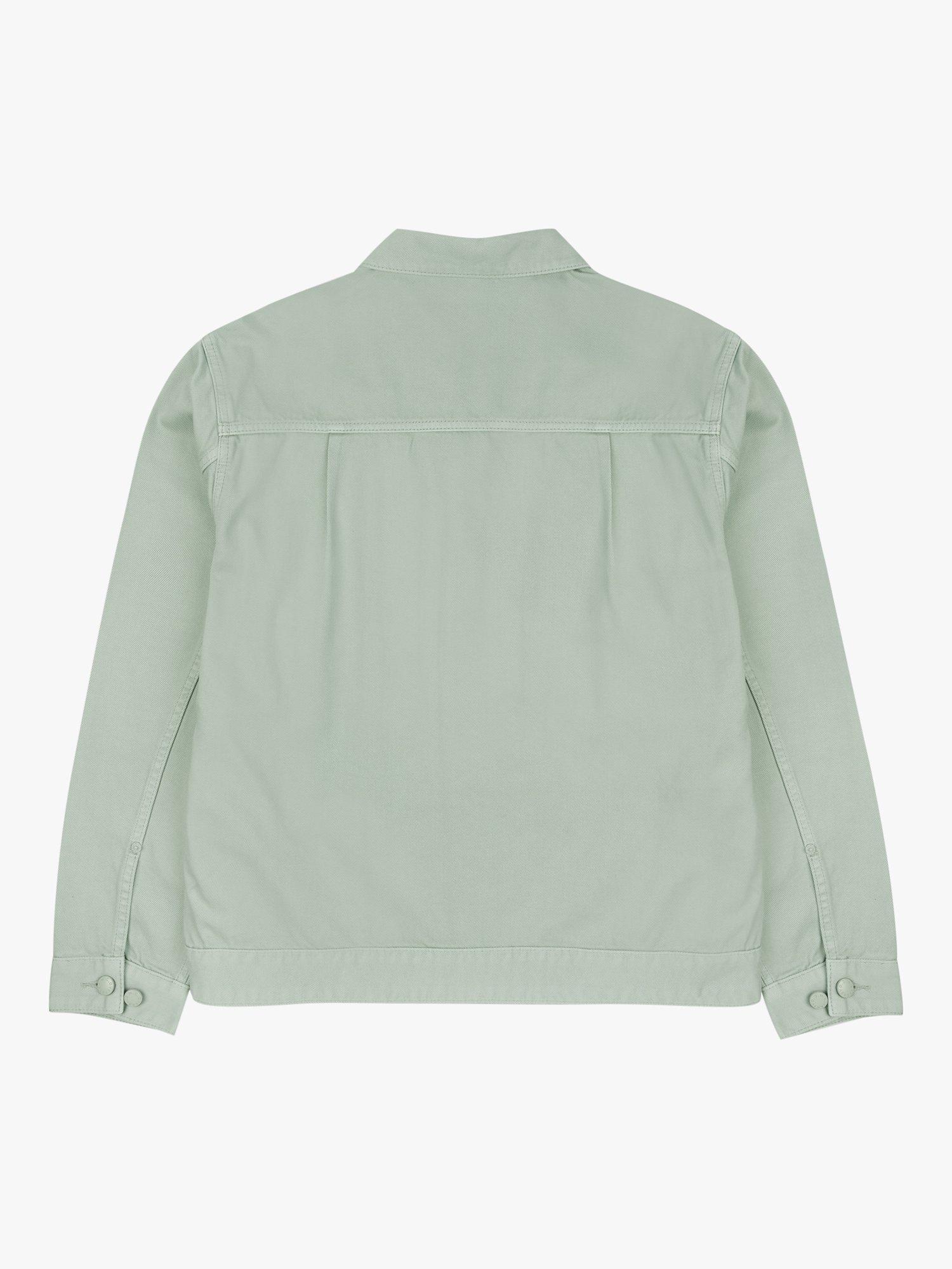 Product image 4 of 6, which shows M.C.Overalls Denim Battle Jacket, Mint, XS