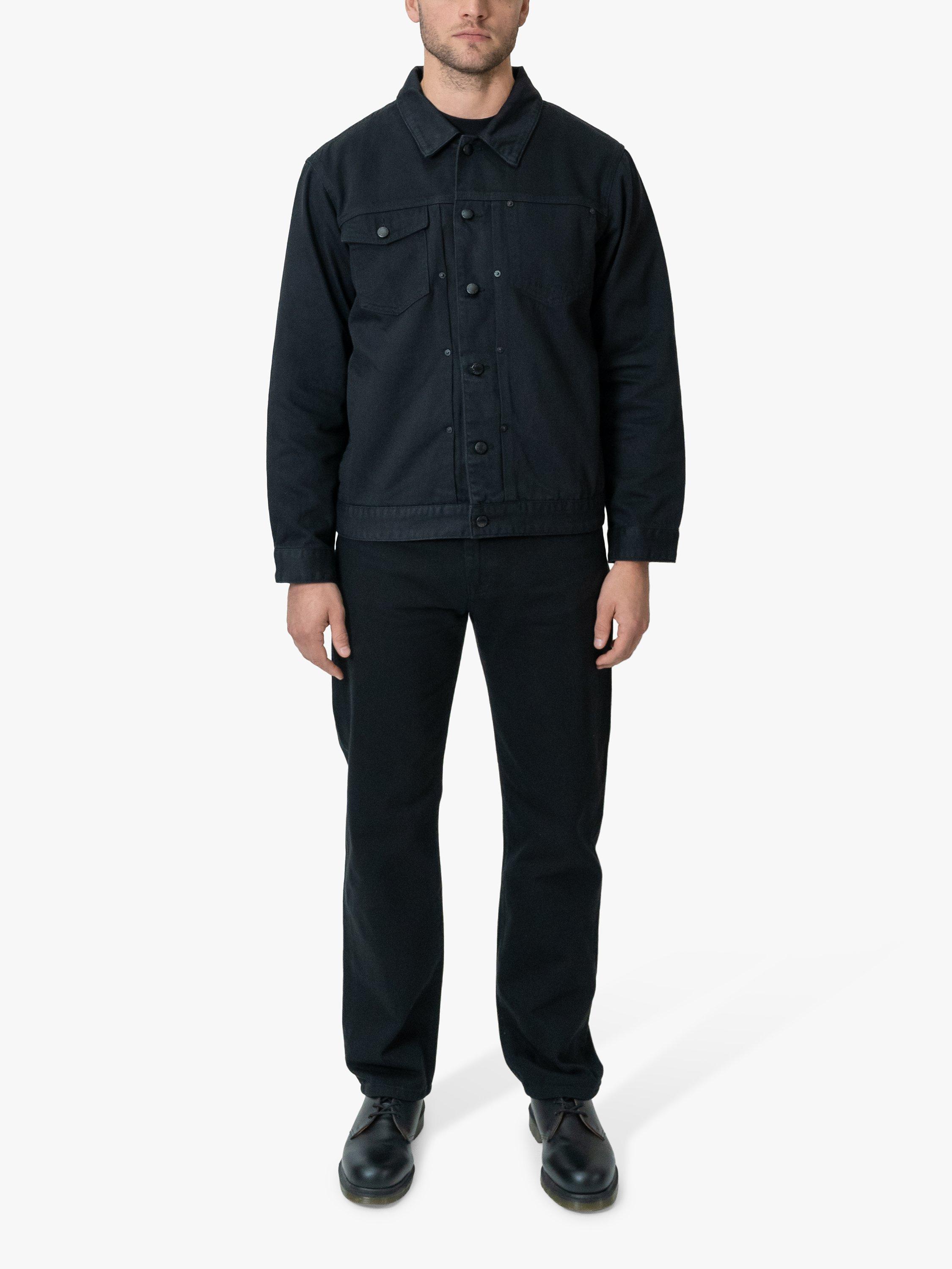 Product image 1 of 7, which shows M.C.Overalls 5 Pocket Regular Fit Denim Jeans, Black, W26/L32