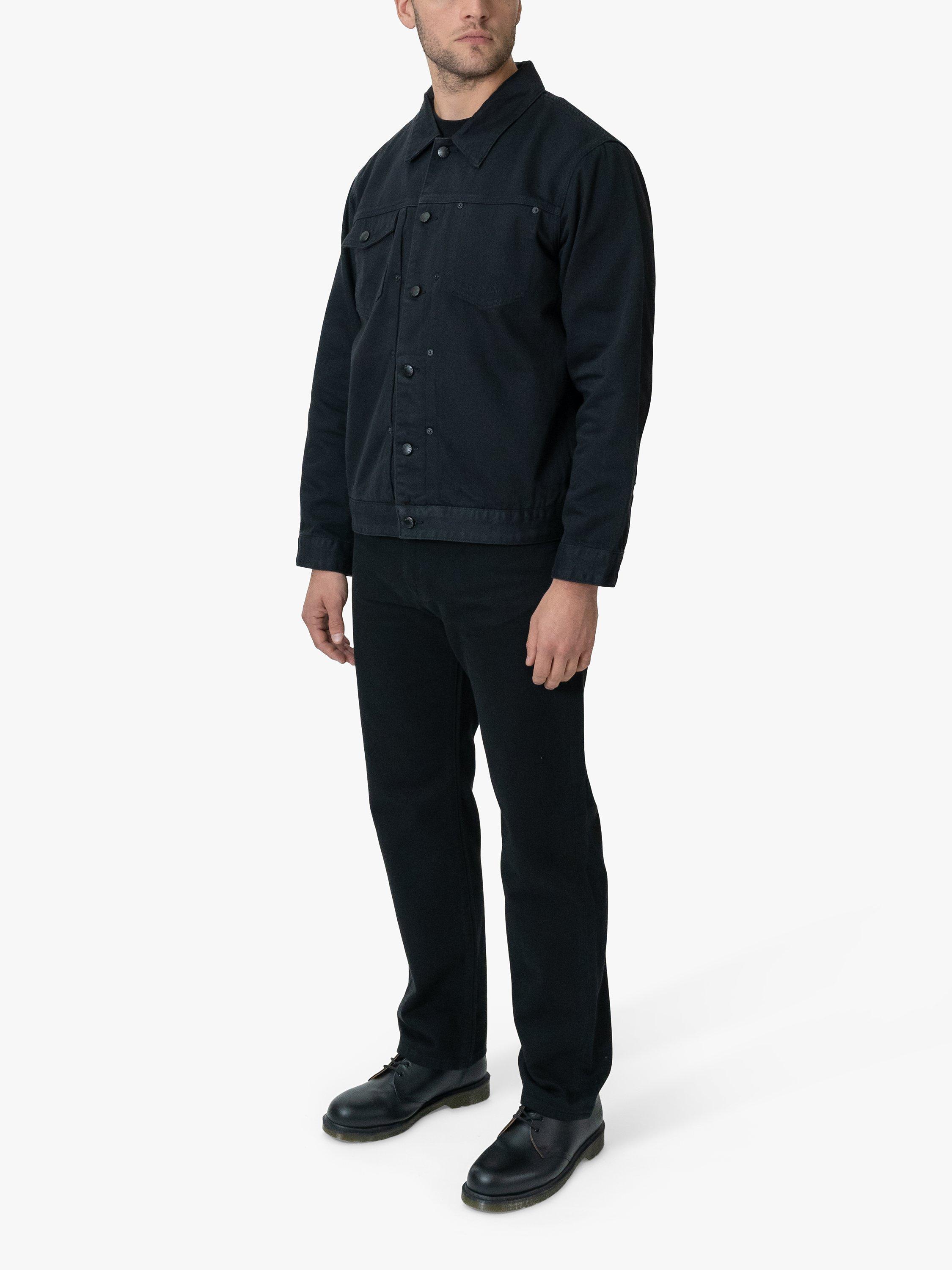 Product image 2 of 7, which shows M.C.Overalls 5 Pocket Regular Fit Denim Jeans, Black, W26/L32