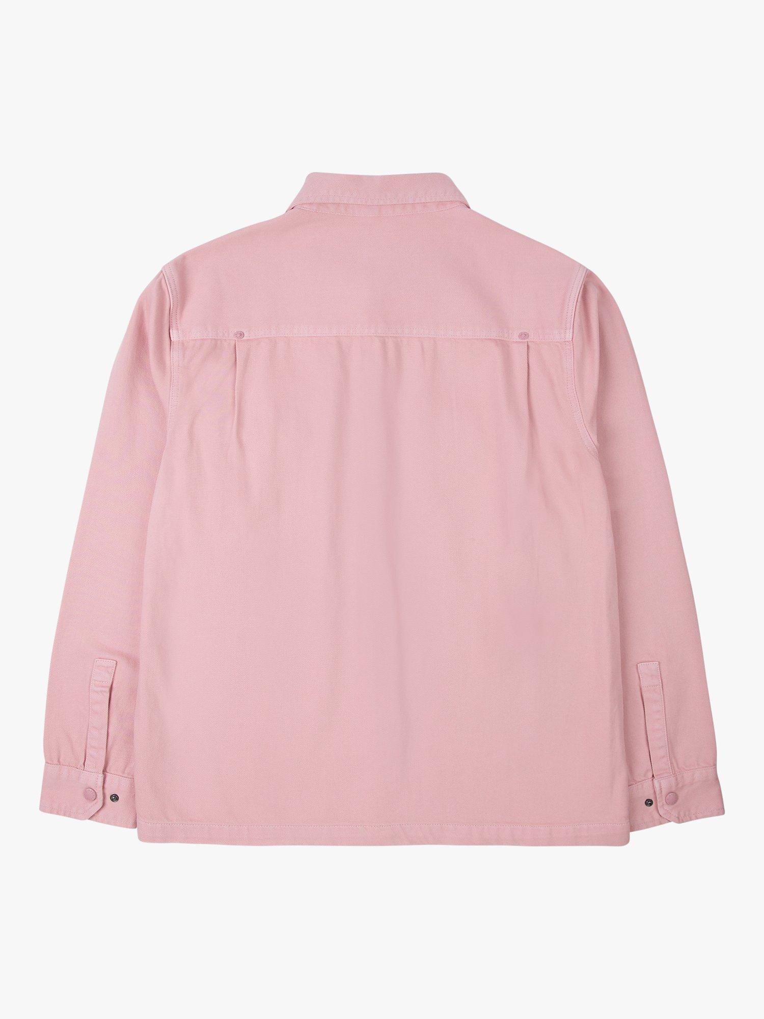 Product image 7 of 8, which shows M.C.Overalls Relaxed Denim Overshirt, Dusty Pink, XS