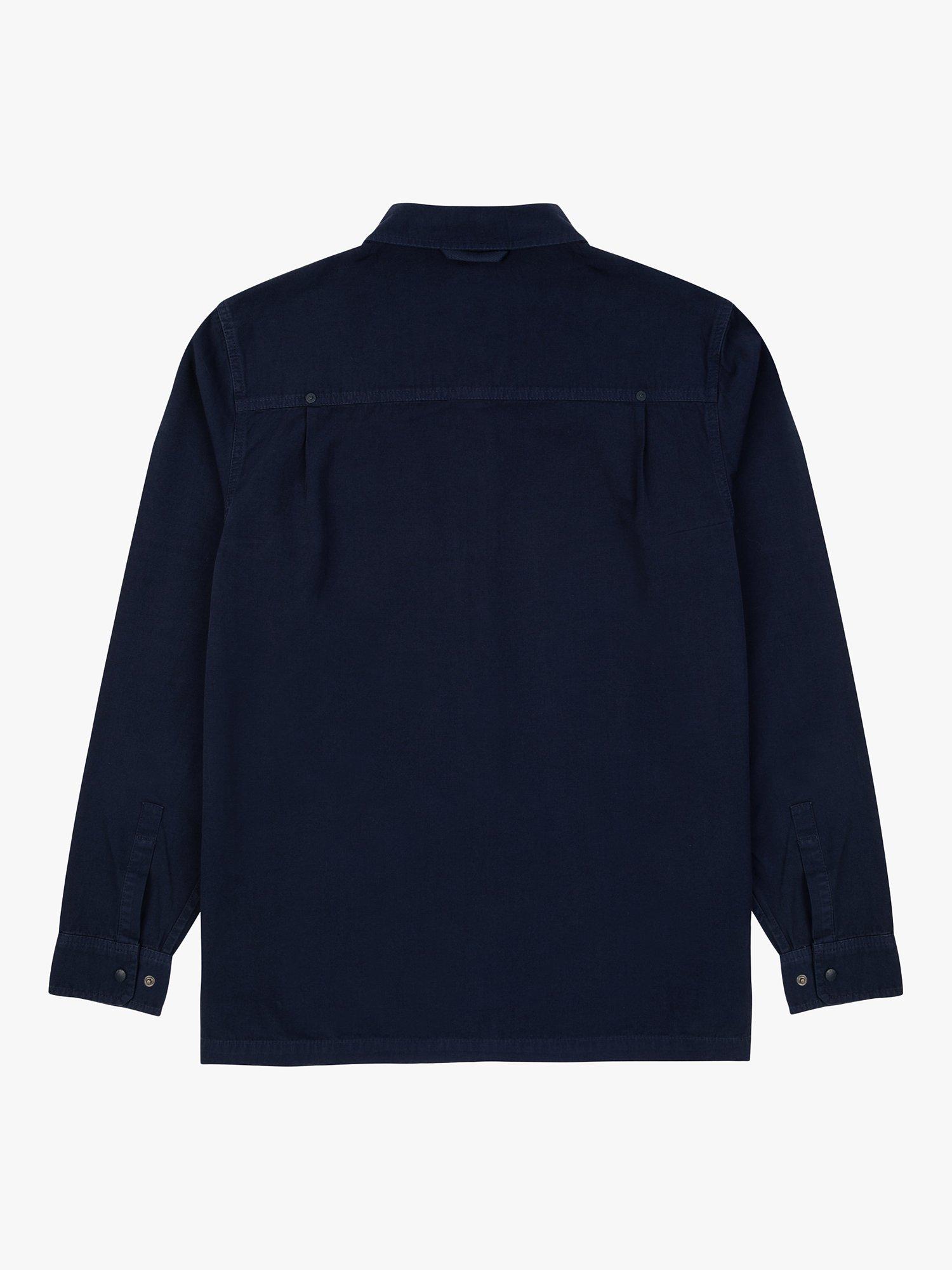 Product image 2 of 4, which shows M.C.Overalls Lightweight Relaxed Snap Button Shirt, Navy, XS