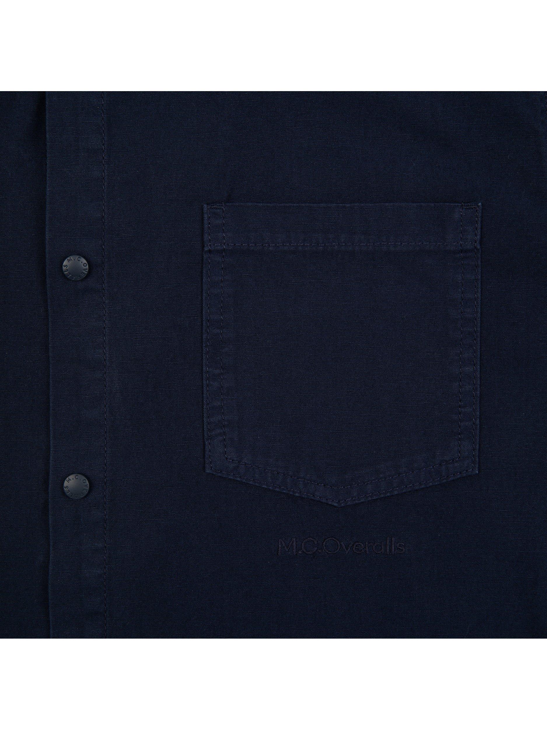 Product image 3 of 4, which shows M.C.Overalls Lightweight Relaxed Snap Button Shirt, Navy, XS