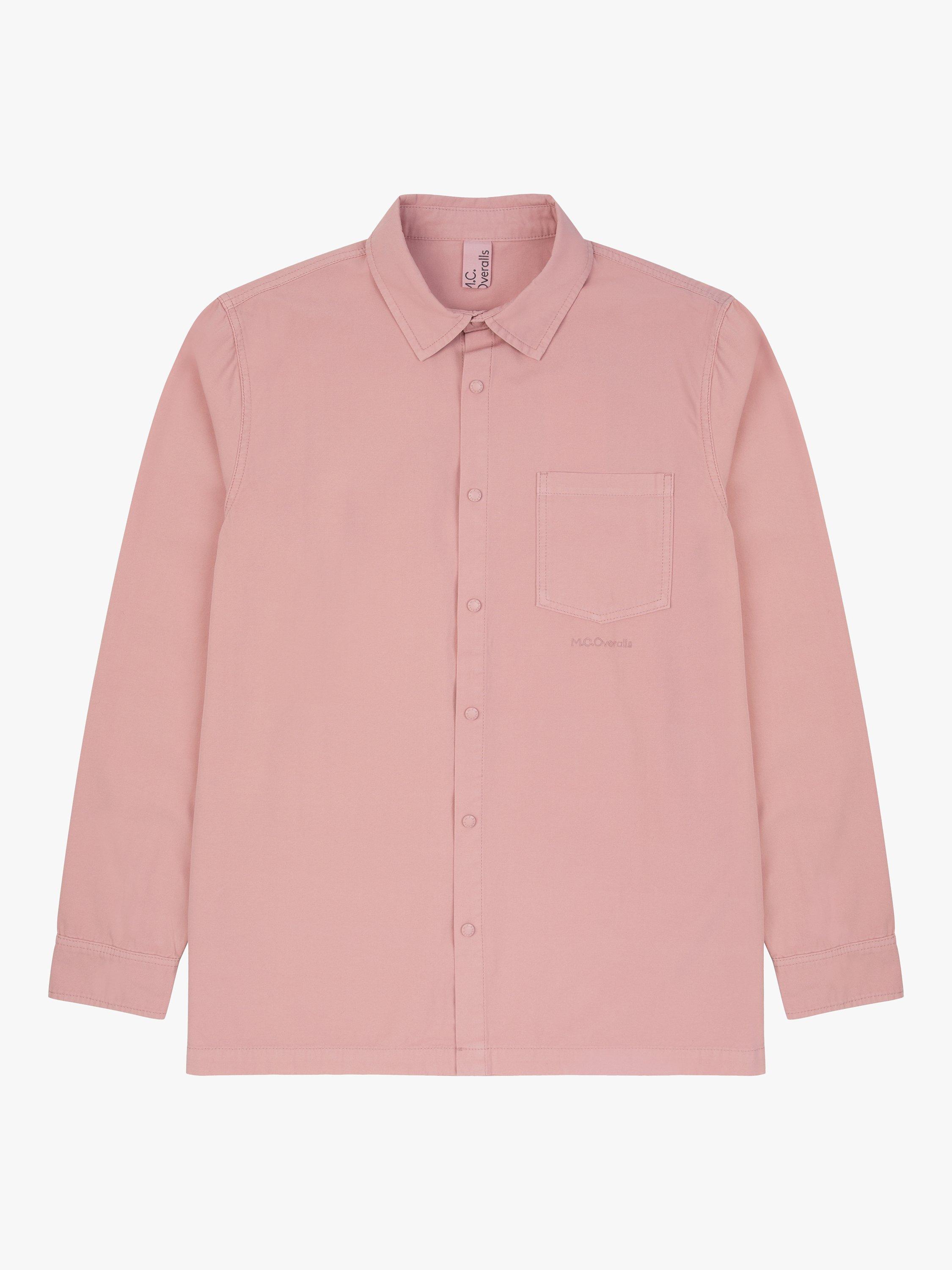 Product image 5 of 8, which shows M.C.Overalls Lightweight Relaxed Snap Button Shirt, Dusty Pink, XS