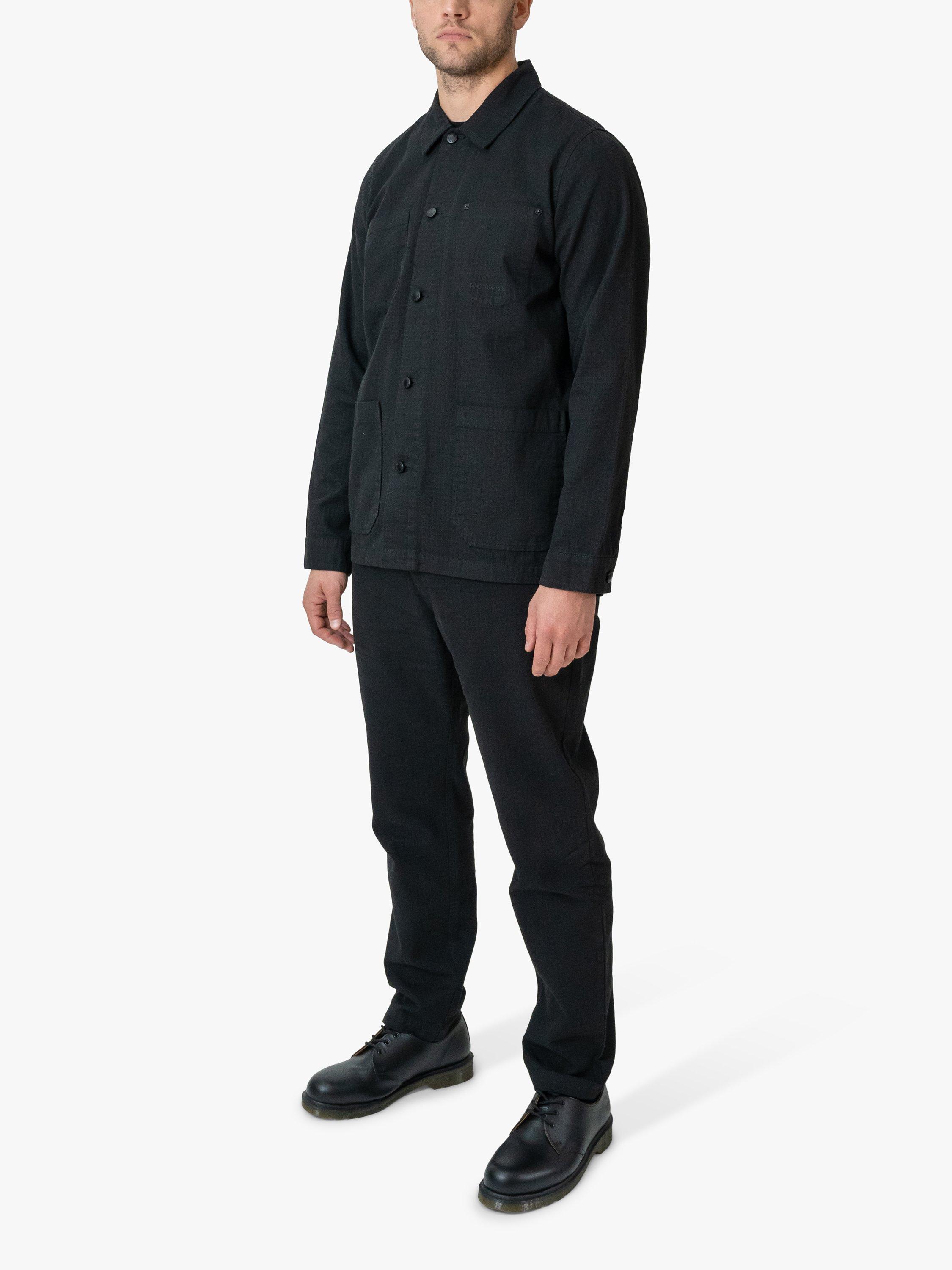 Product image 1 of 7, which shows M.C.Overalls Relaxed Fit Ripstop Trousers, Black, W26/L32