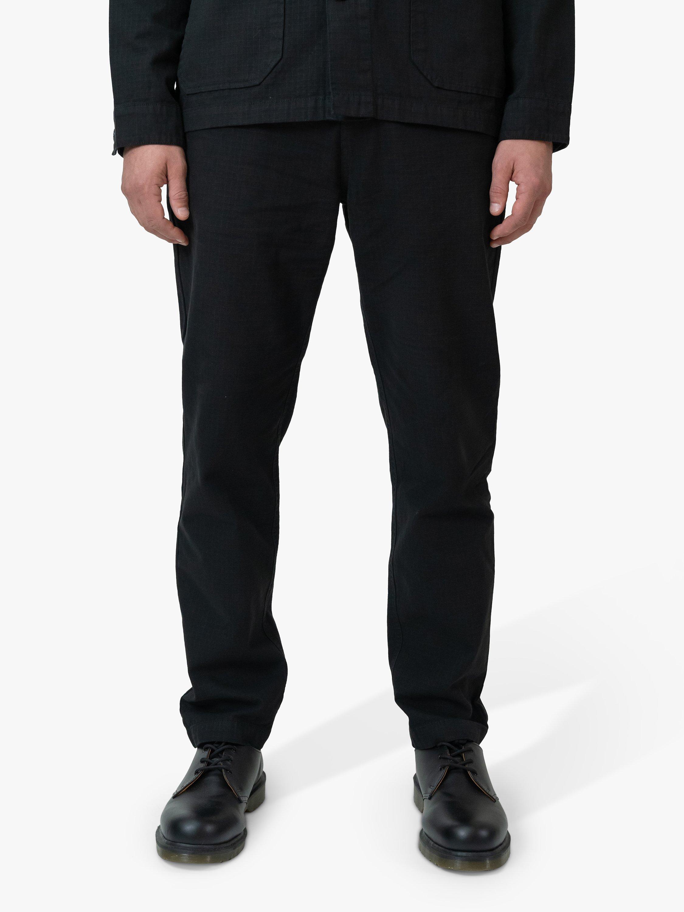 Product image 2 of 7, which shows M.C.Overalls Relaxed Fit Ripstop Trousers, Black, W26/L32