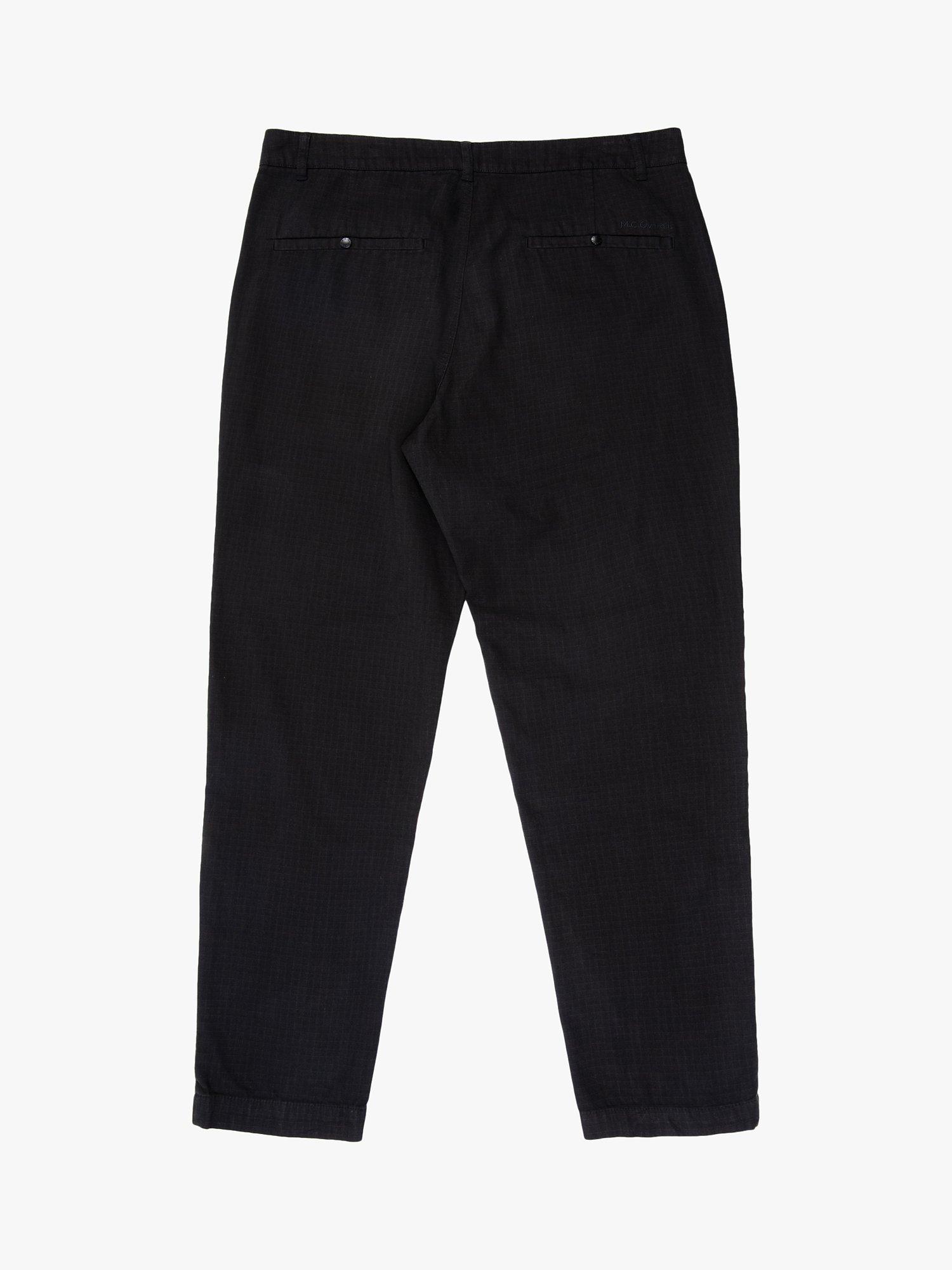 Product image 6 of 7, which shows M.C.Overalls Relaxed Fit Ripstop Trousers, Black, W26/L32