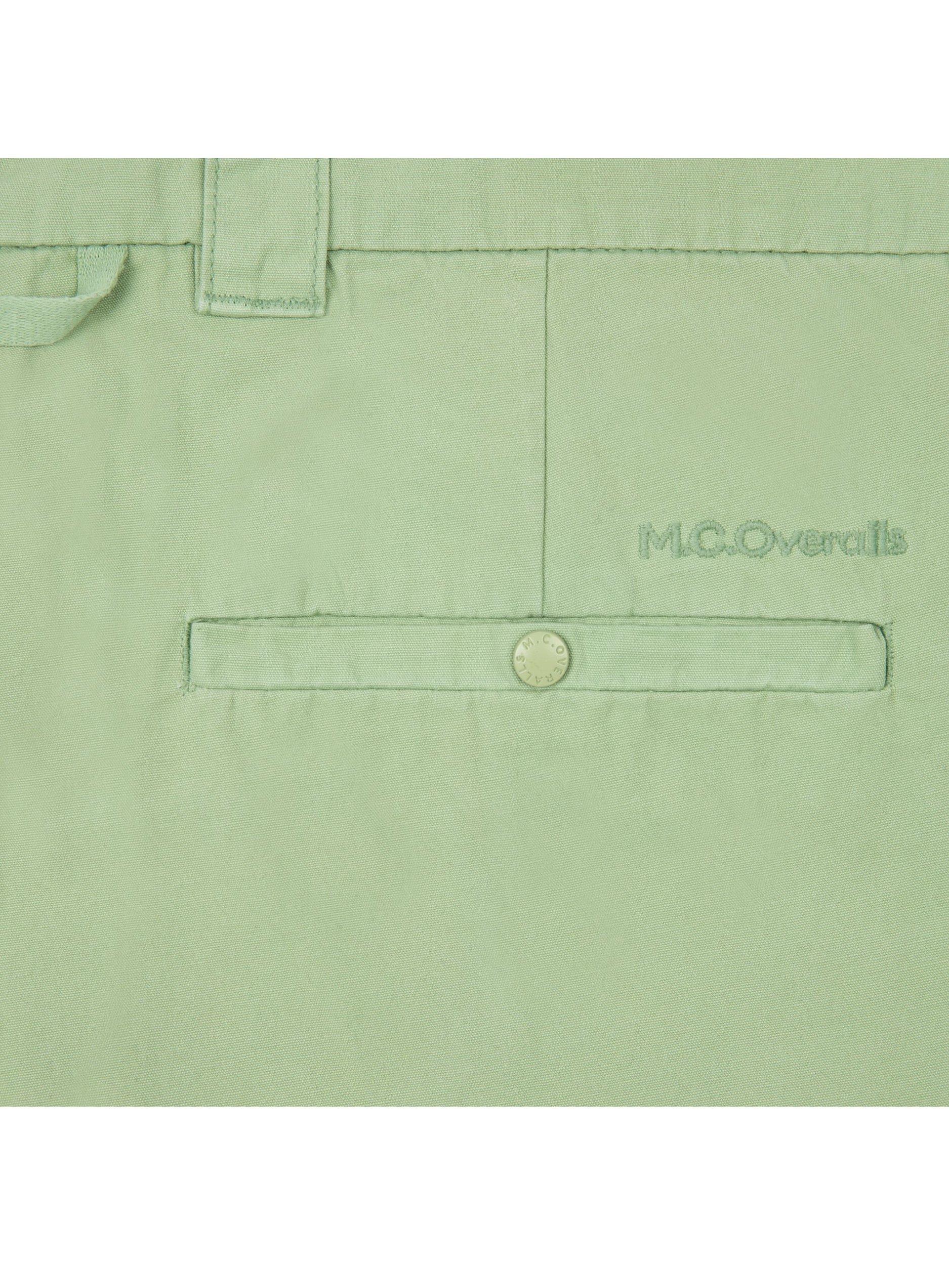 Product image 6 of 7, which shows M.C.Overalls Slim Fit Lightweight Cotton Trousers, Dark Mint, W34/L34