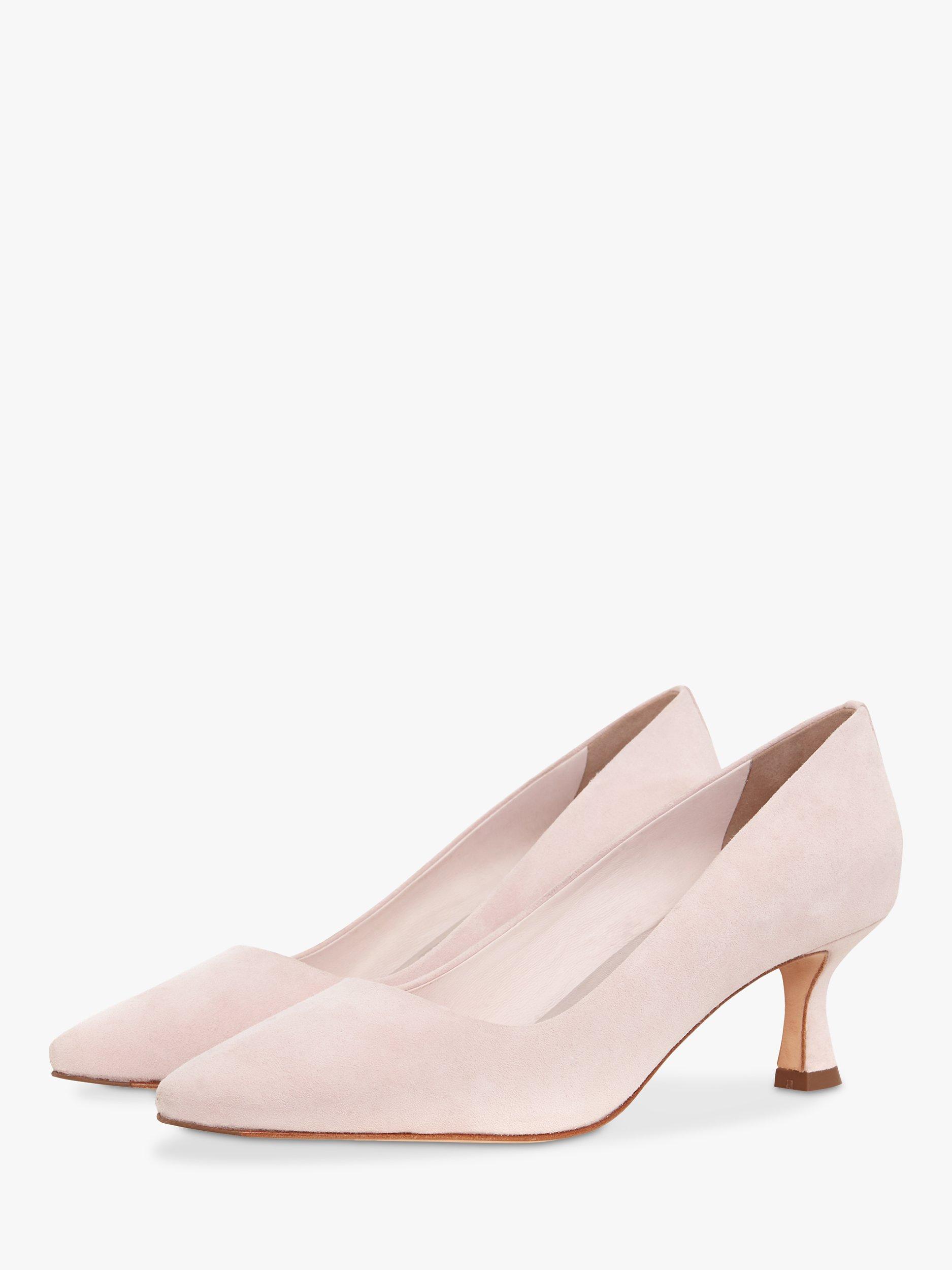 Hobbs Esther Suede Court Shoes Pale Pink