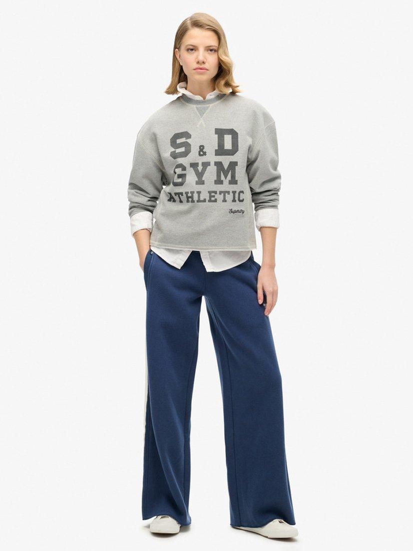 Superdry Essential Logo Wide Leg Joggers, Mariner Navy