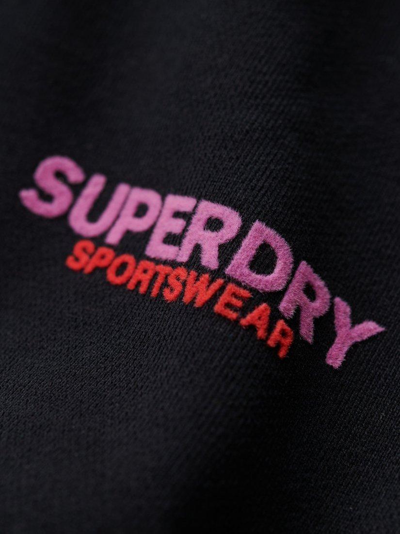 Product image 6 of 7, which shows Superdry Sportswear Logo Racer Shorts, Black, 8