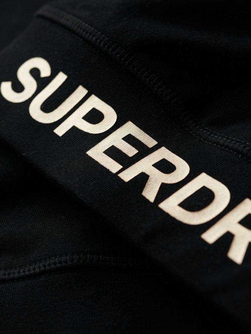 Product image 5 of 5, which shows Superdry Logo Sports Bra Top, Black/Bronze, 16