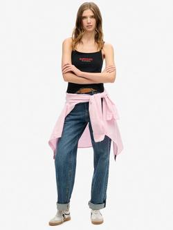 Superdry Logo Fitted Cami Top - view 2, Black