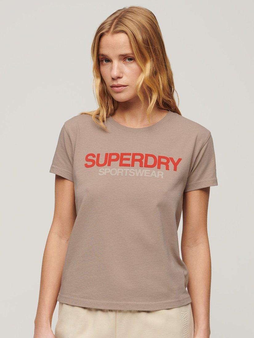 Superdry Sportswear Logo Fitted T-Shirt, Beige