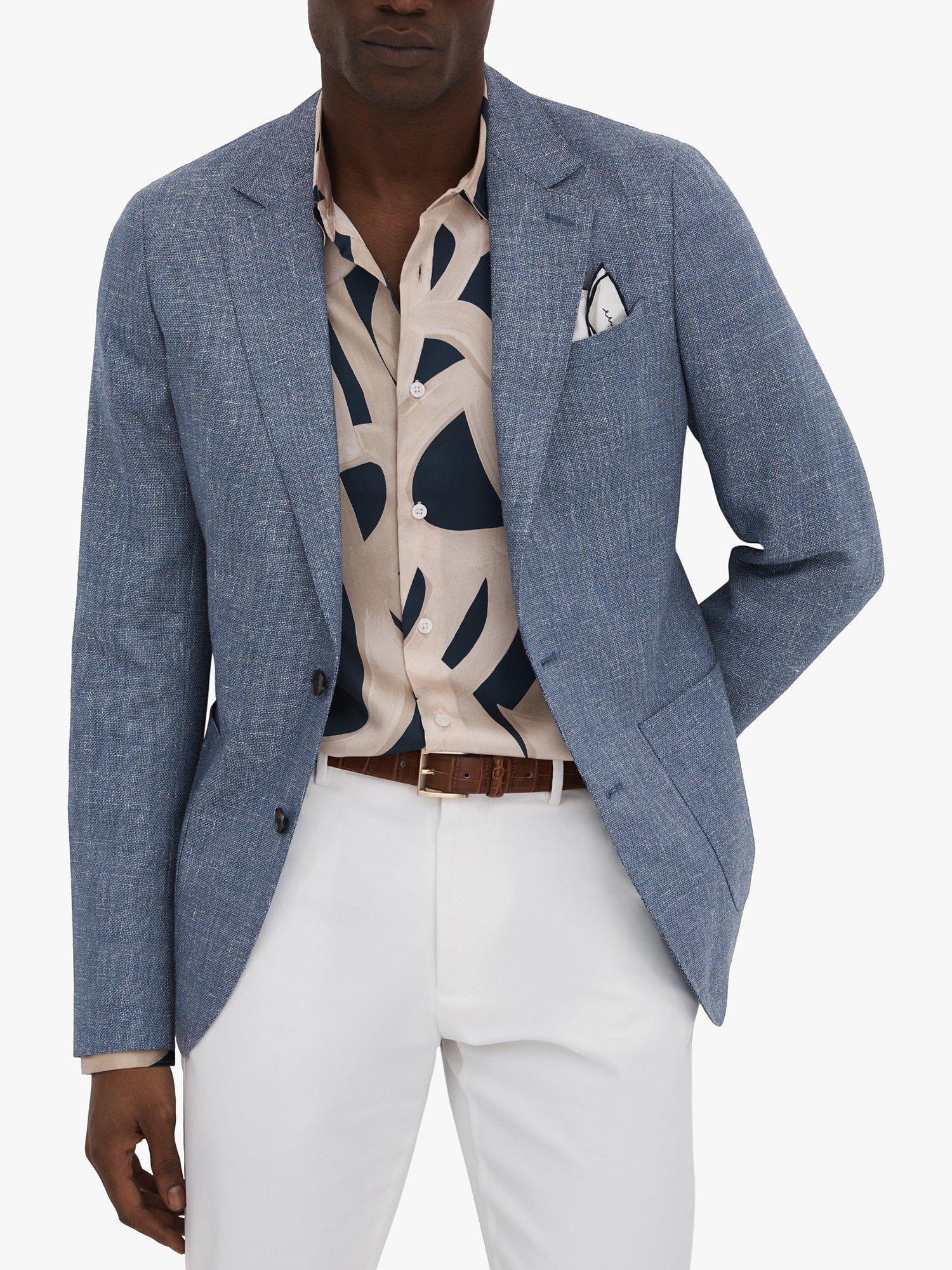Reiss Ravens Wool Blazer, Indigo