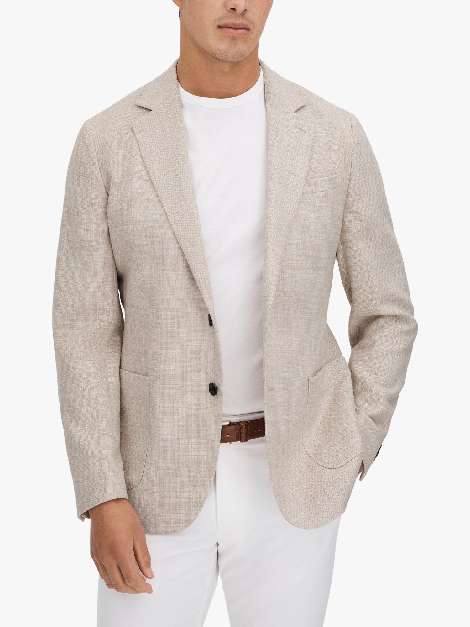 Reiss Attire Textured Blazer, Stone