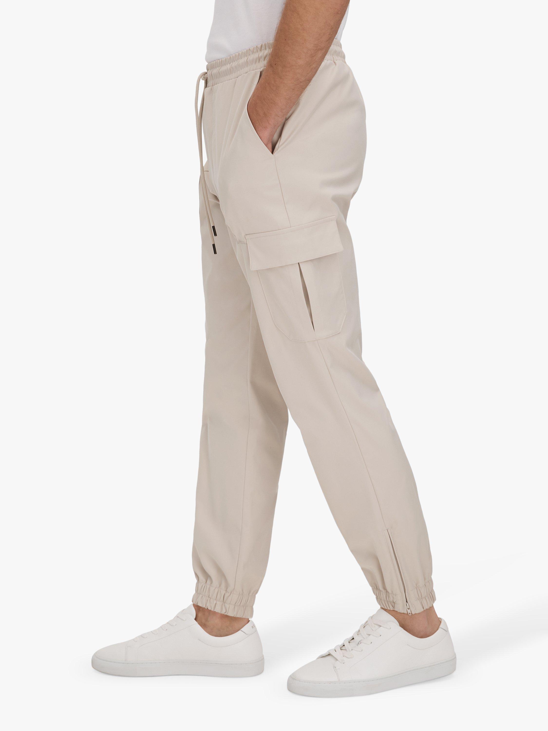 Reiss Lavenham Technical Cargo Trousers, Stone