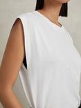 Reiss Morgan Cap Sleeve Cotton T-Shirt