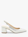 Paradox London Imelda Shimmer Block Heel Sling Back Court Shoes