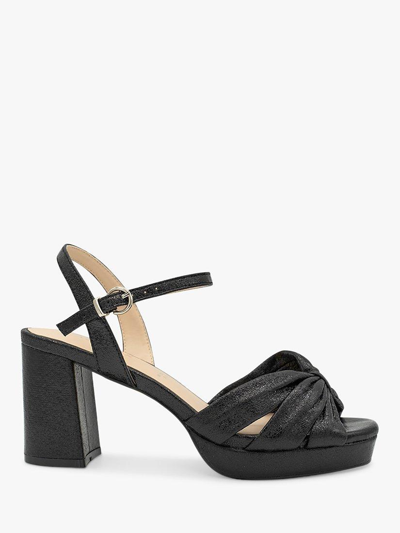 Paradox London Nerita Wide Fit Platform Sandals, Black, 3W