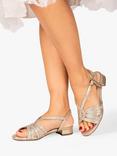 Paradox London Wide Fit Quest Block Heel Sandals, Champagne