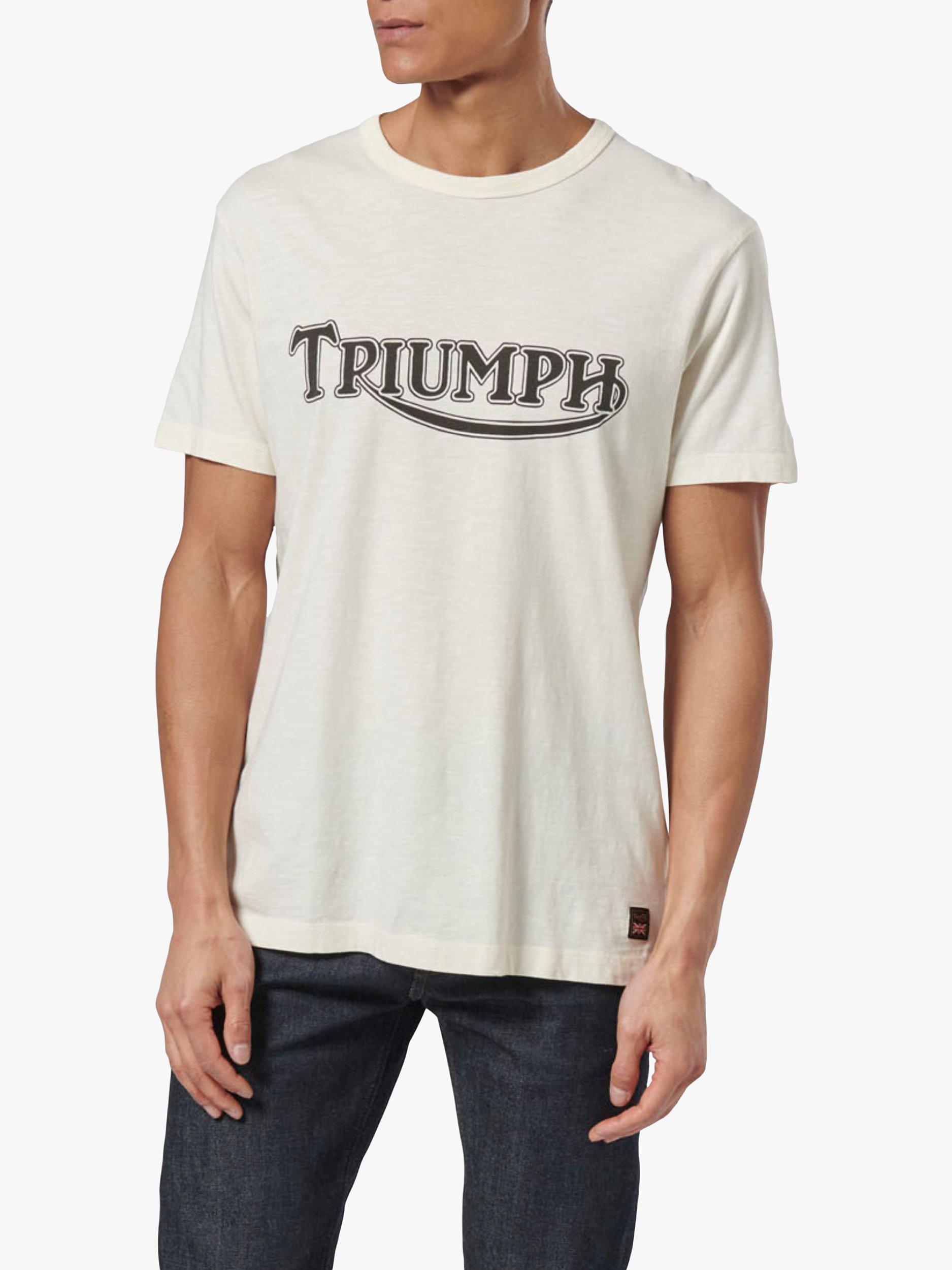 Product image 1 of 4, which shows Triumph Motorcycles Fork Seal T-Shirt, Bone, S
