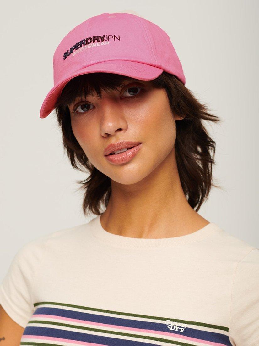Superdry Sports Style Baseball Cap, Sachet Pink, One Size