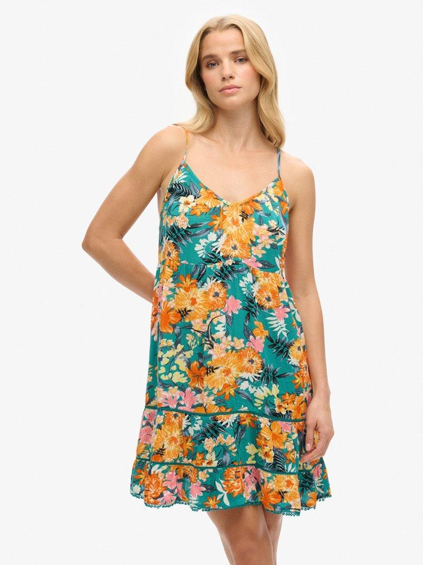 Superdry Cami Mini Beach Dress Bali Blue Anemone