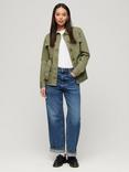 Superdry Cotton Belted Safari Jacket, Wild Khaki, Wild Khaki