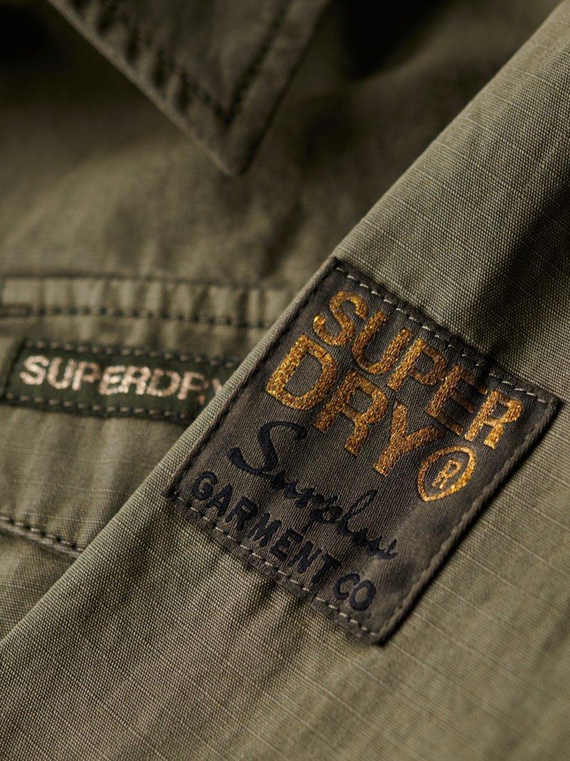 Product image 3 of 5, which shows Superdry Oversized Military Overshirt, Dusty Olive Green, 10