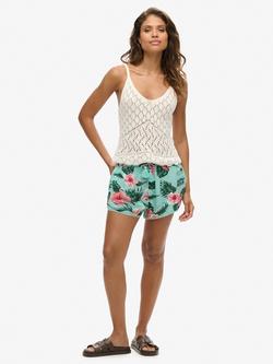 Superdry Beach Shorts, Luna Rose Mint, Luna Rose Mint