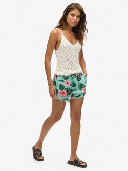 Superdry Beach Shorts, Luna Rose Mint - view 2, Luna Rose Mint