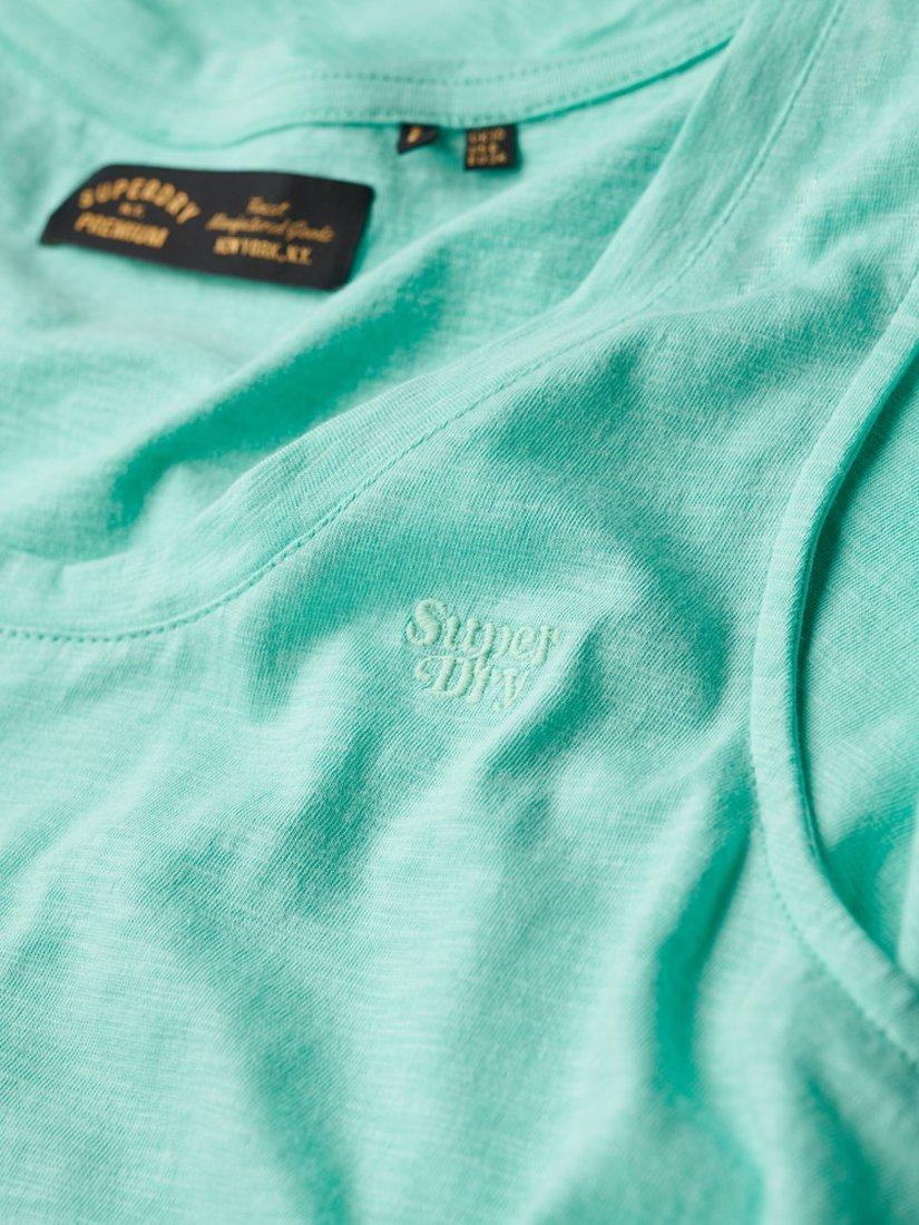 Product image 4 of 4, which shows Superdry Scoop Neck Tank Top, Fluro Mint, 8