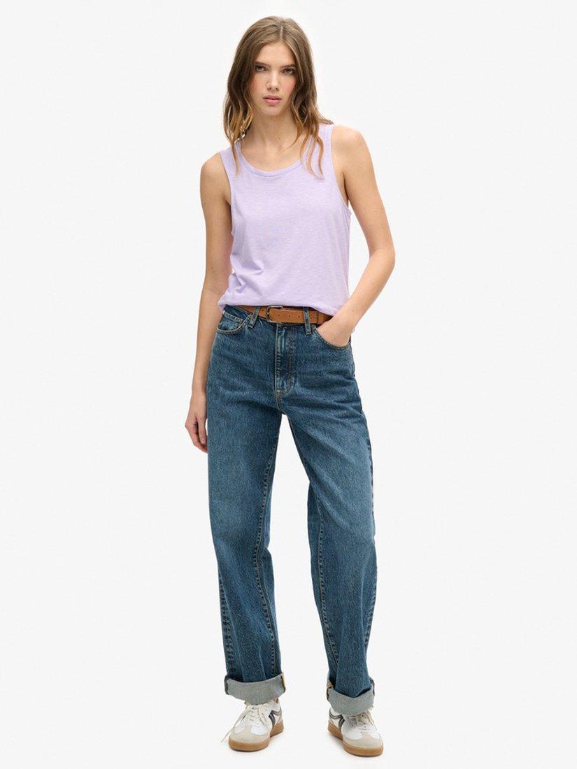 Product image 2 of 4, which shows Superdry Scoop Neck Tank Top, Lavender Purple, 8