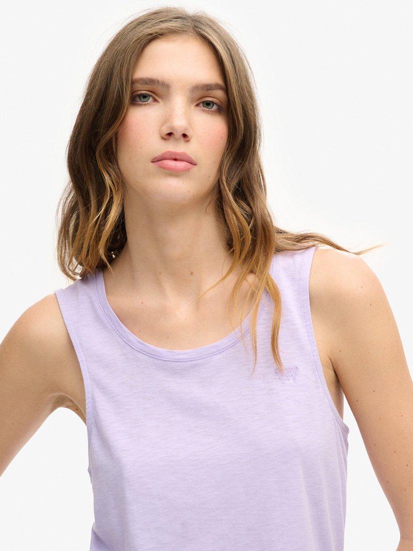 Product image 3 of 4, which shows Superdry Scoop Neck Tank Top, Lavender Purple, 8
