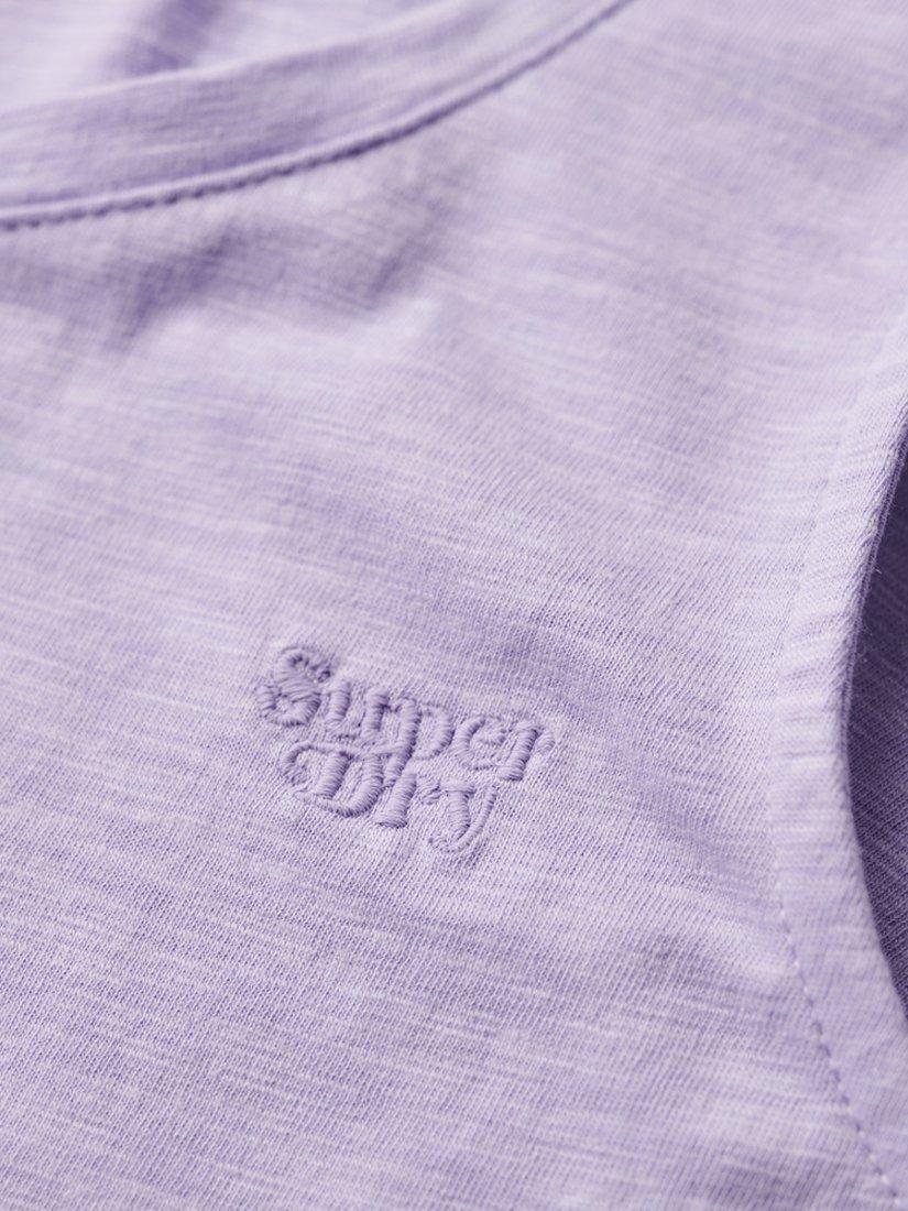 Product image 4 of 4, which shows Superdry Scoop Neck Tank Top, Lavender Purple, 8