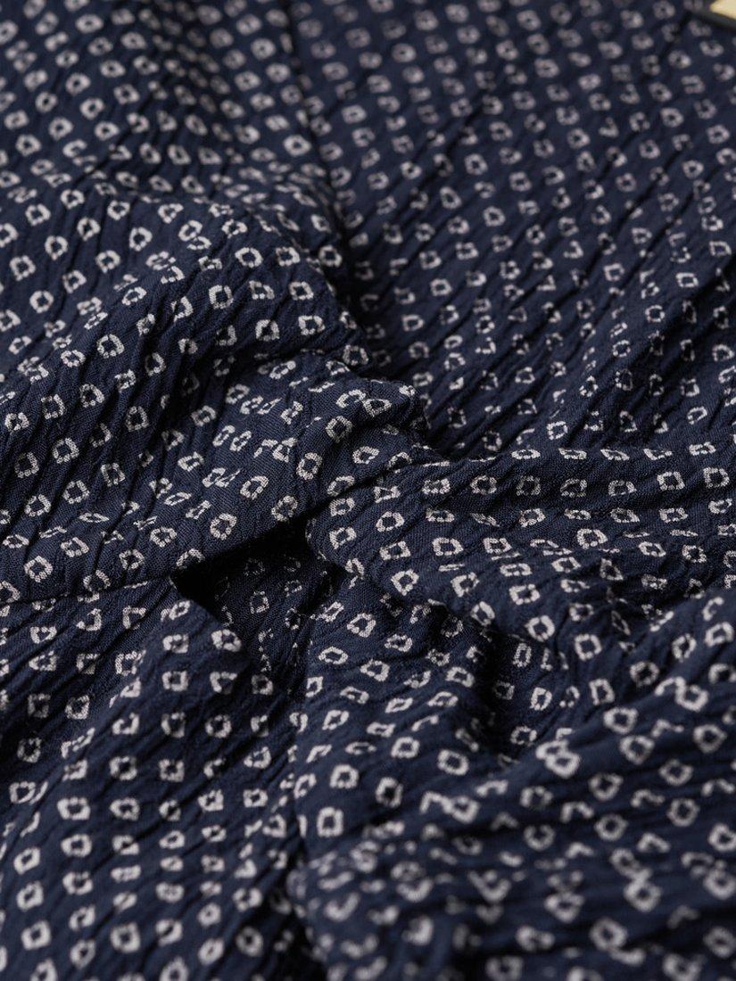 Product image 3 of 5, which shows Superdry Long Sleeve Crop Blouse, Scotty Navy, 12