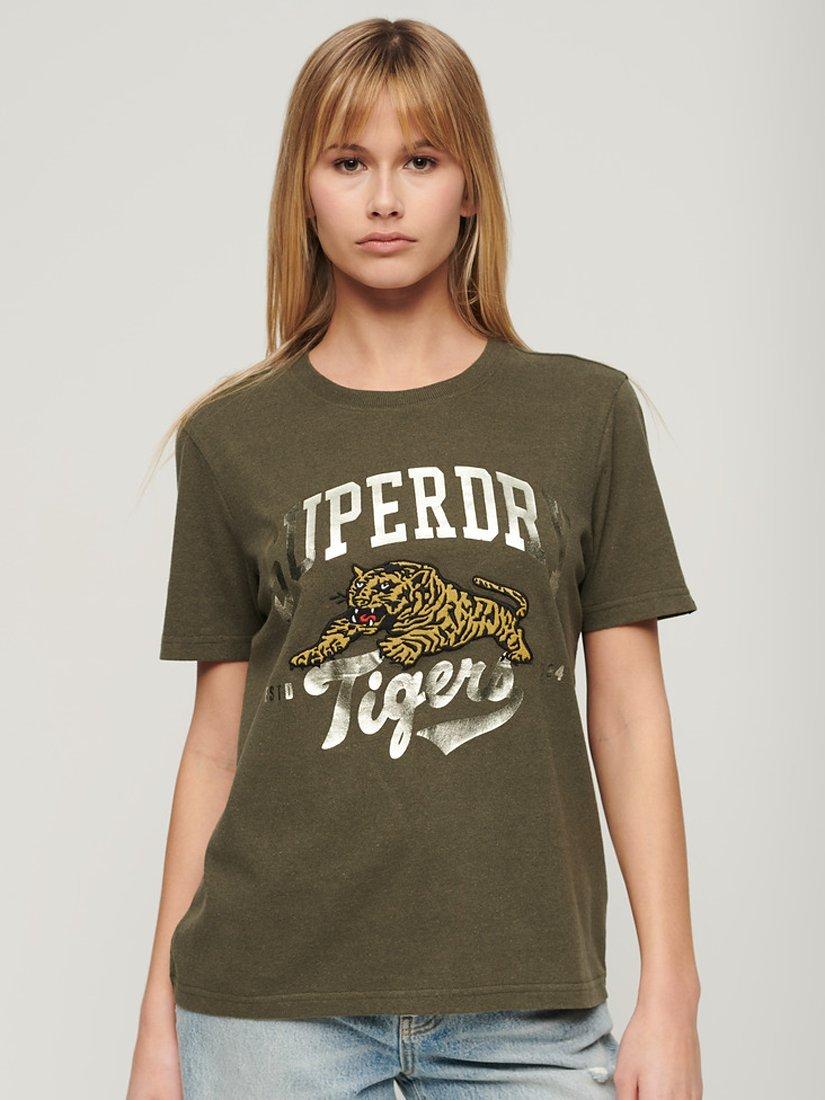 Superdry Reworked Classics T-Shirt, Khaki Marl