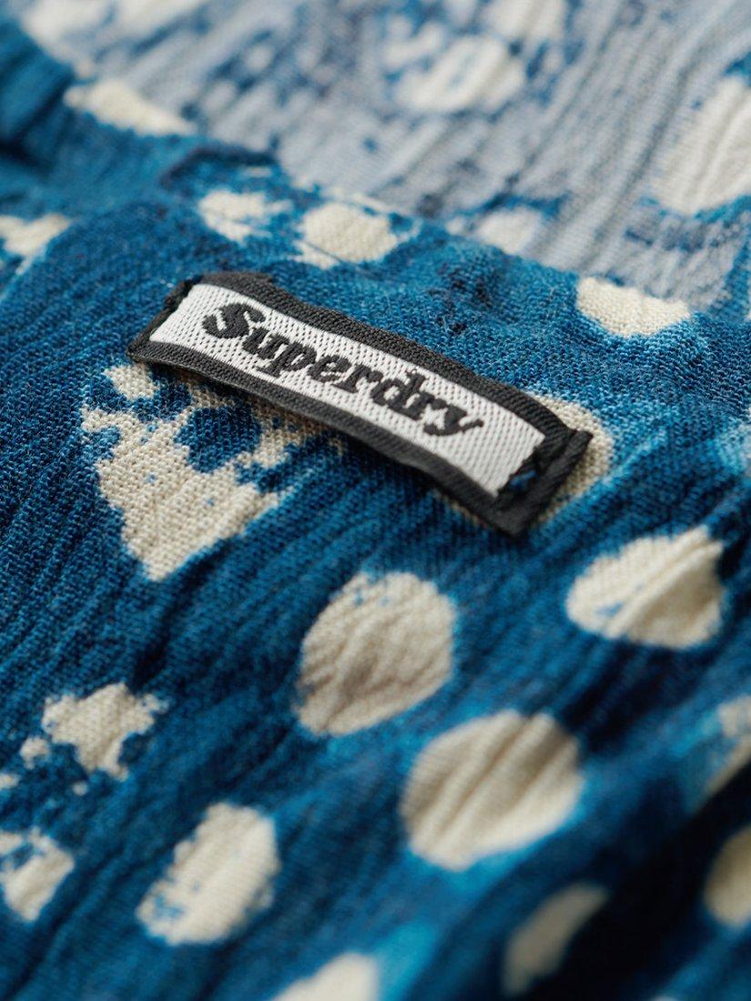 Product image 3 of 5, which shows Superdry Beach Halter Top, Shibori Blue Border, 16